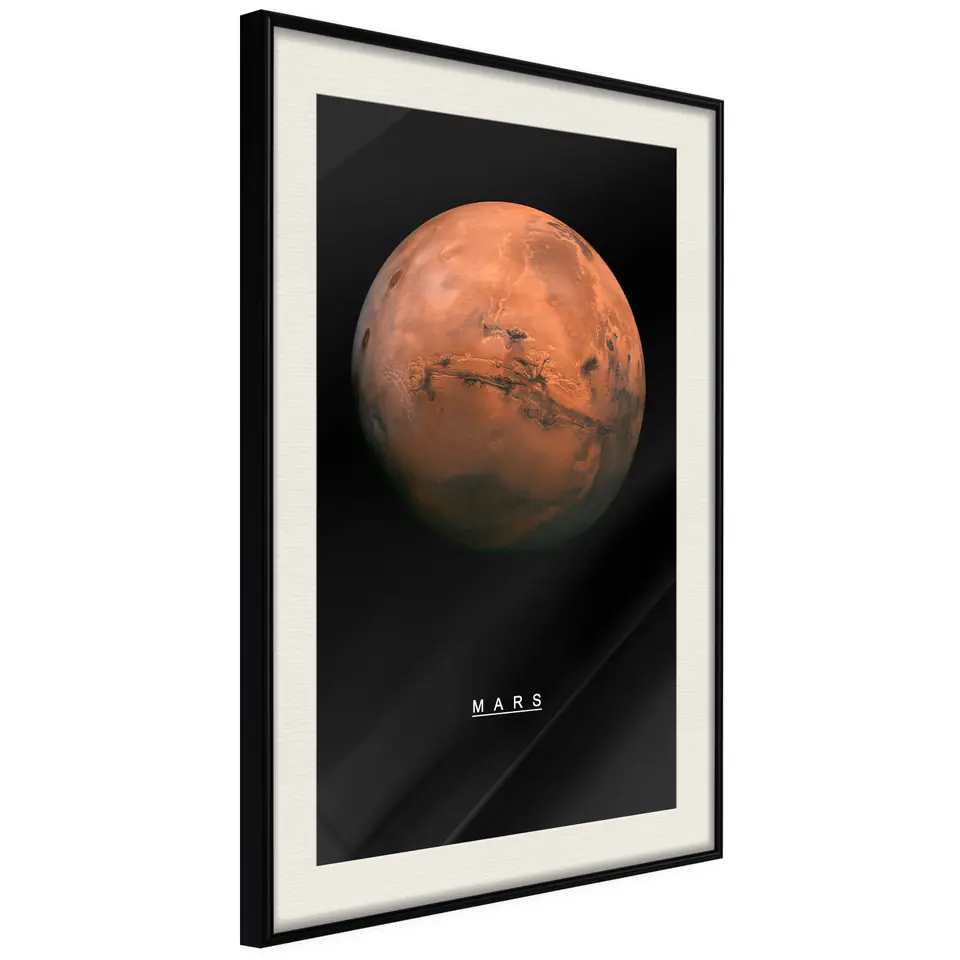 ⁨Poster - Solar system: Mars (size 20x30, finish Black frame with passe-partout)⁩ at Wasserman.eu