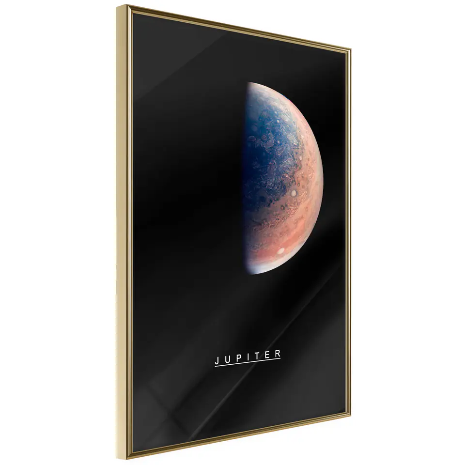 ⁨Poster - Solar System: Jupiter (size 20x30, finish Gold frame)⁩ at Wasserman.eu