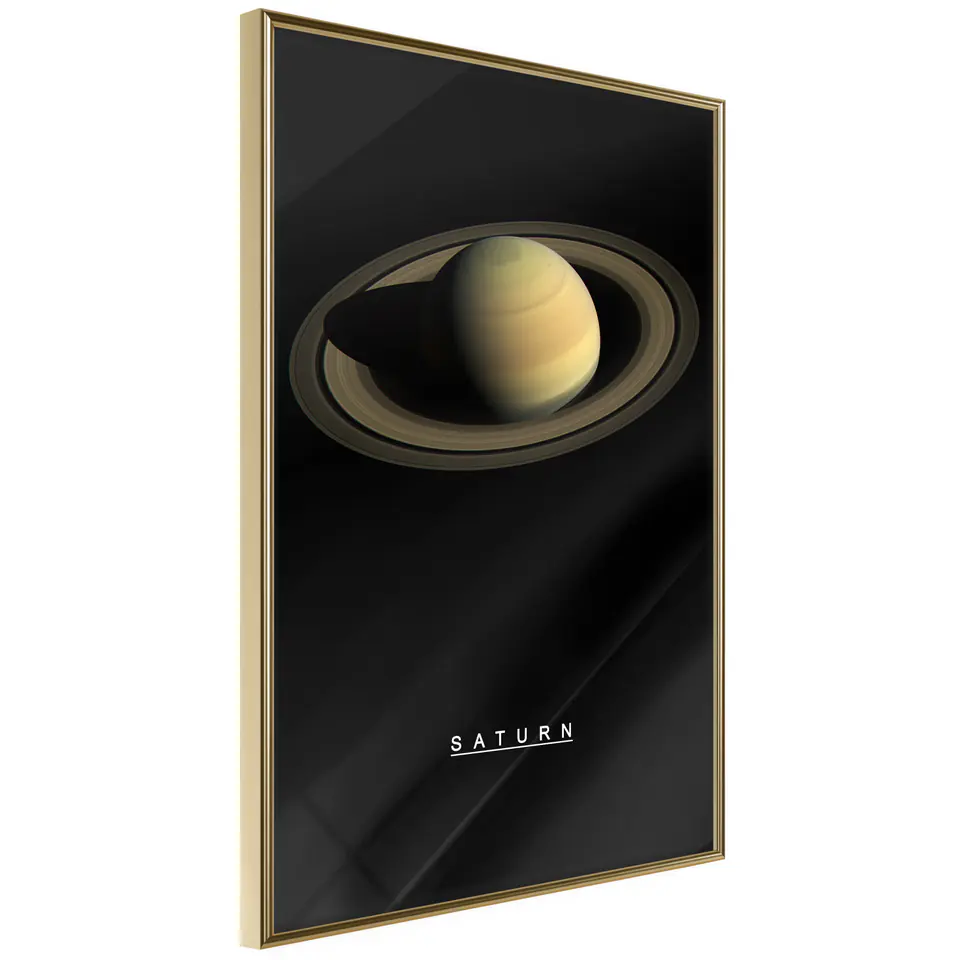 ⁨Poster - Solar System: Saturn (size 20x30, finish Gold frame)⁩ at Wasserman.eu