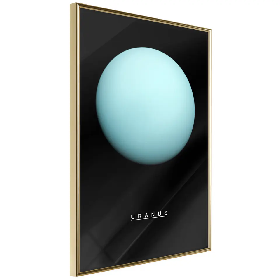 ⁨Poster - Solar System: Uranus (size 20x30, finish Gold frame)⁩ at Wasserman.eu