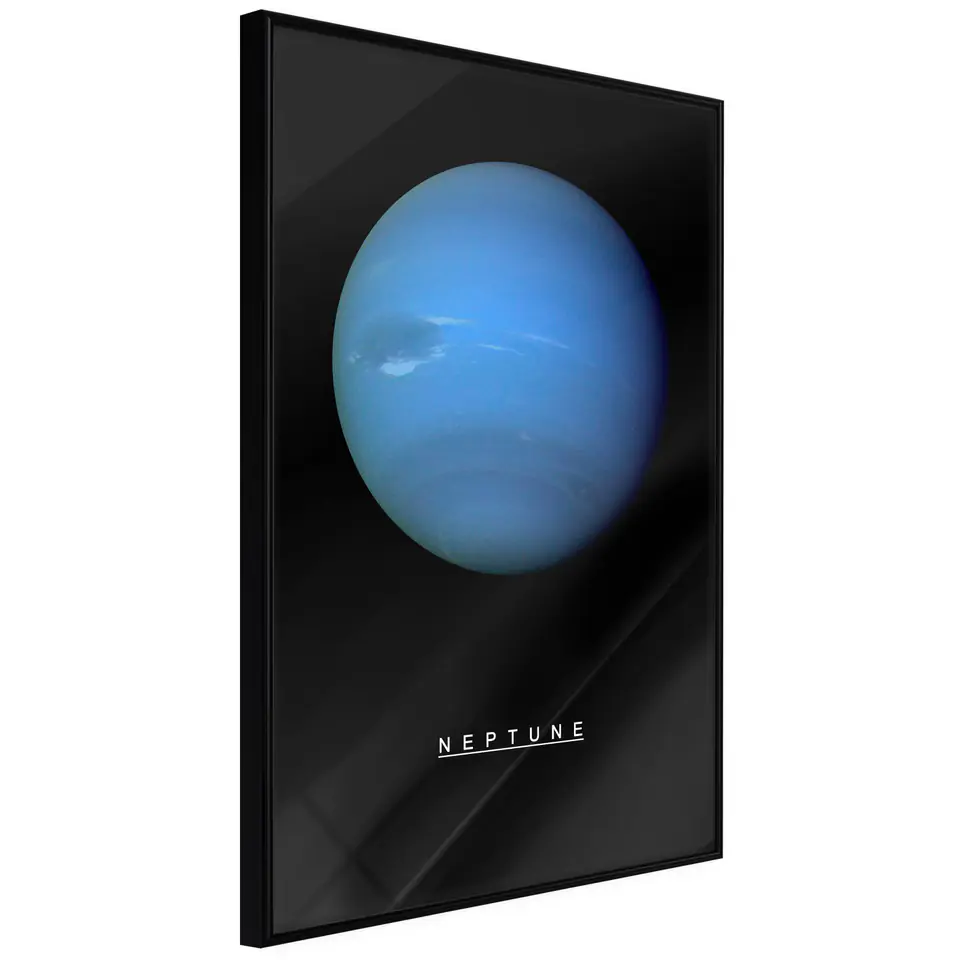 ⁨Poster - Solar system: Neptune (size 20x30, finish Frame black)⁩ at Wasserman.eu