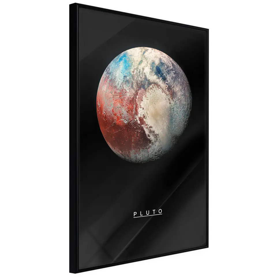 ⁨Poster - Solar System: Pluto (size 20x30, finish Frame black)⁩ at Wasserman.eu