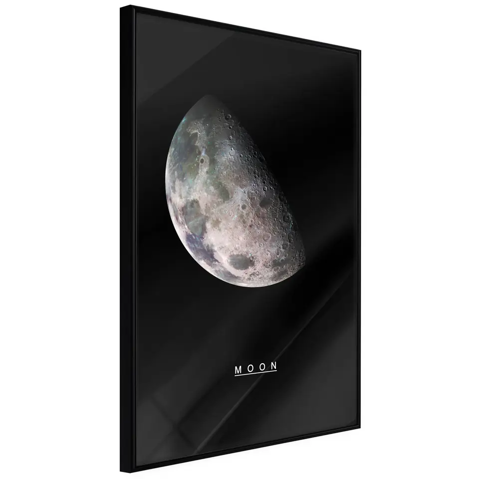 ⁨Poster - Solar System: Moon (size 20x30, finish Frame black)⁩ at Wasserman.eu