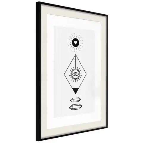 ⁨Poster - Intuition (size 20x30, finish Black frame with passe-partout)⁩ at Wasserman.eu