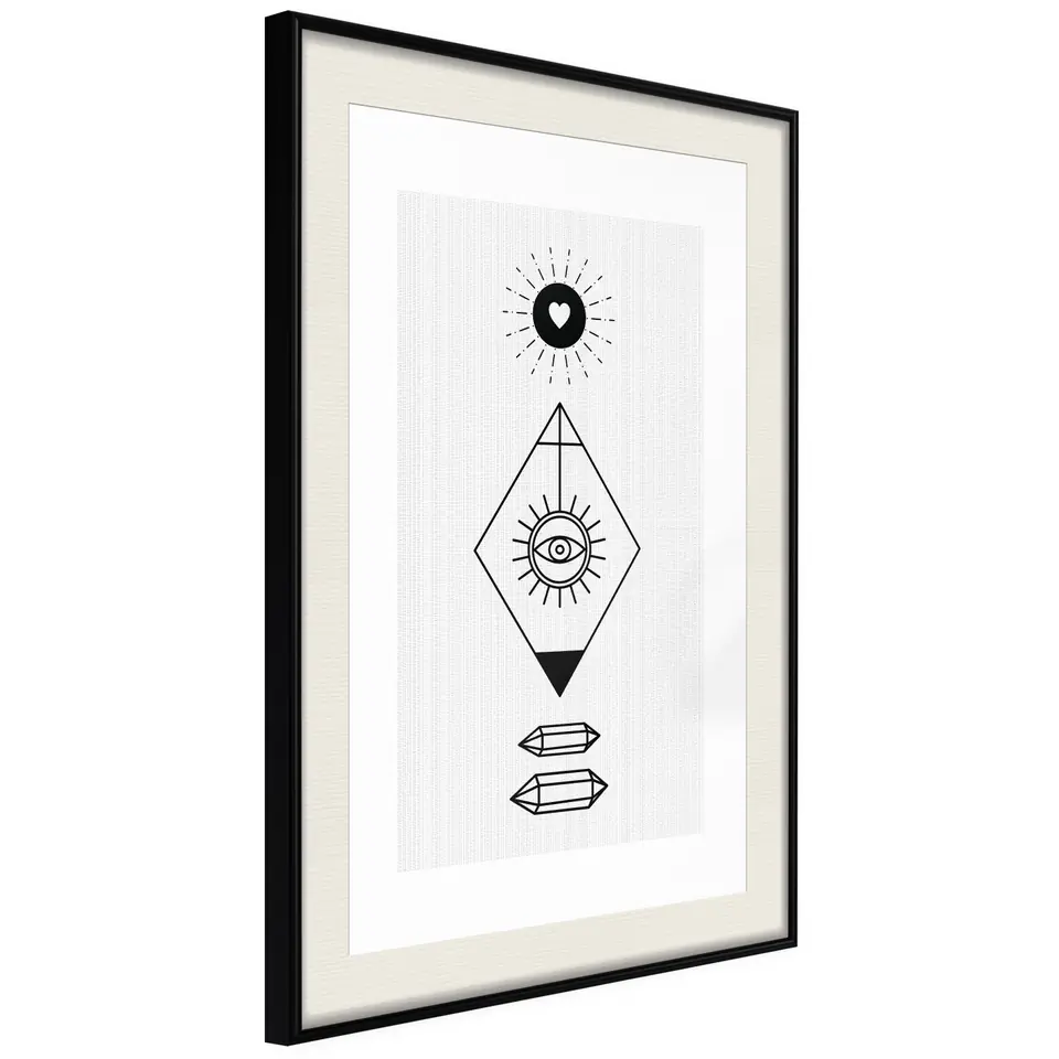 ⁨Poster - Intuition (size 20x30, finish Black frame with passe-partout)⁩ at Wasserman.eu