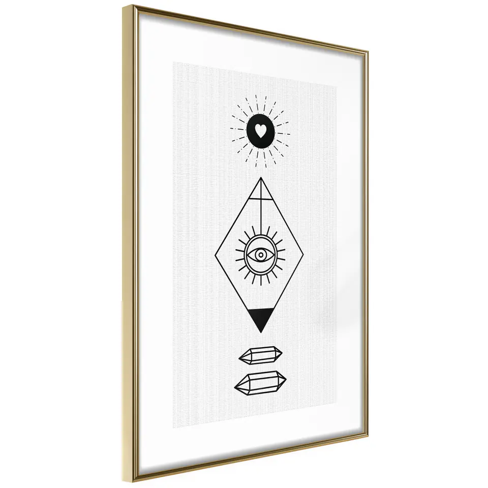 ⁨Plakat - Symbole [Poster] (rozmiar 30x45, wykończenie Rama złota)⁩ w sklepie Wasserman.eu