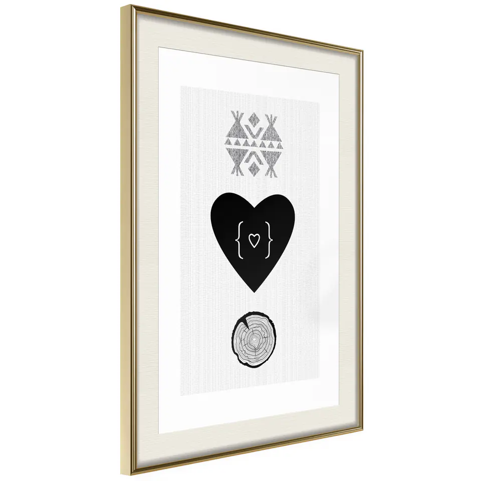 ⁨Poster - Unity (size 20x30, finish Gold frame with passe-partout)⁩ at Wasserman.eu