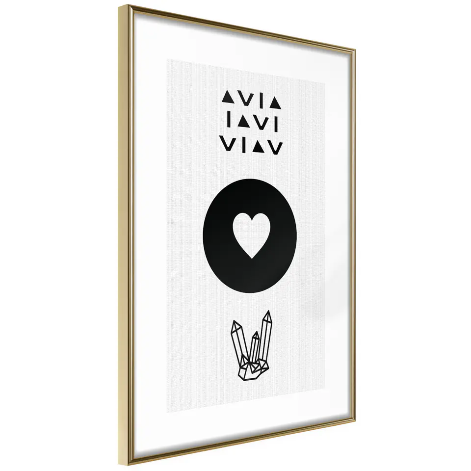 ⁨Poster - Kindness (size 20x30, finish Gold frame)⁩ at Wasserman.eu