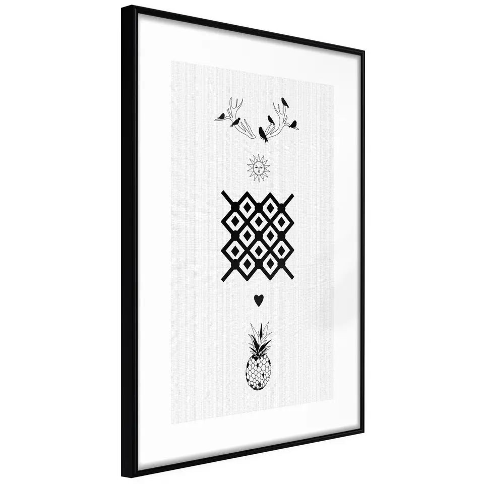 ⁨Plakat - Szczęście [Poster] (rozmiar 20x30, wykończenie Rama czarna)⁩ w sklepie Wasserman.eu