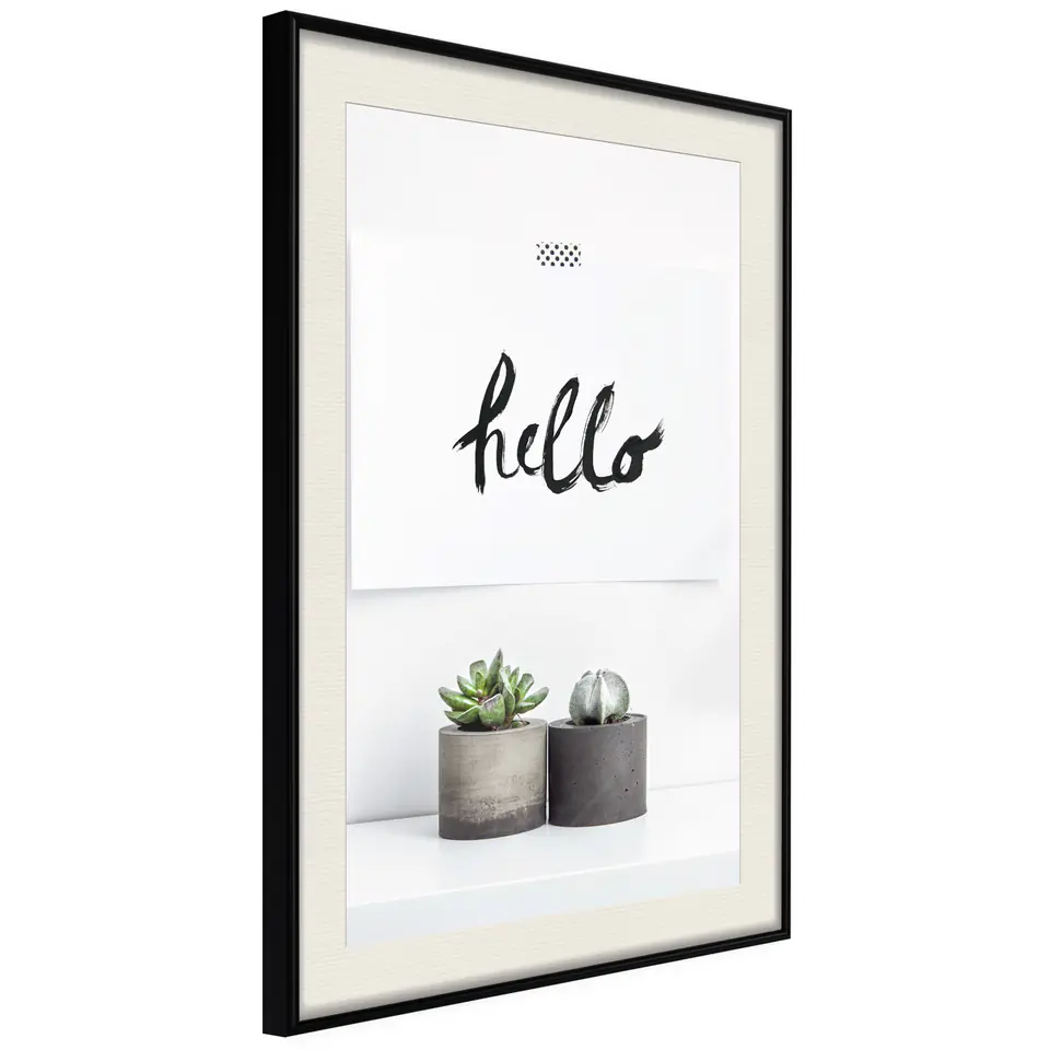 ⁨Poster - Hygge (size 20x30, finish Black frame with passe-partout)⁩ at Wasserman.eu