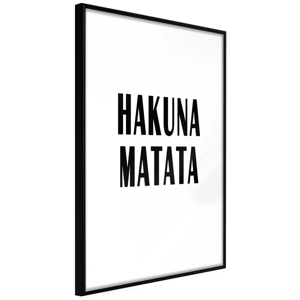⁨Plakat - Hakuna Matata [Poster] (rozmiar 20x30, wykończenie Rama czarna)⁩ w sklepie Wasserman.eu