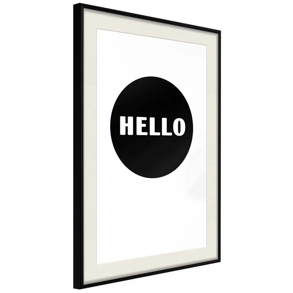 ⁨Poster - Welcome (size 20x30, finish Black frame with passe-partout)⁩ at Wasserman.eu