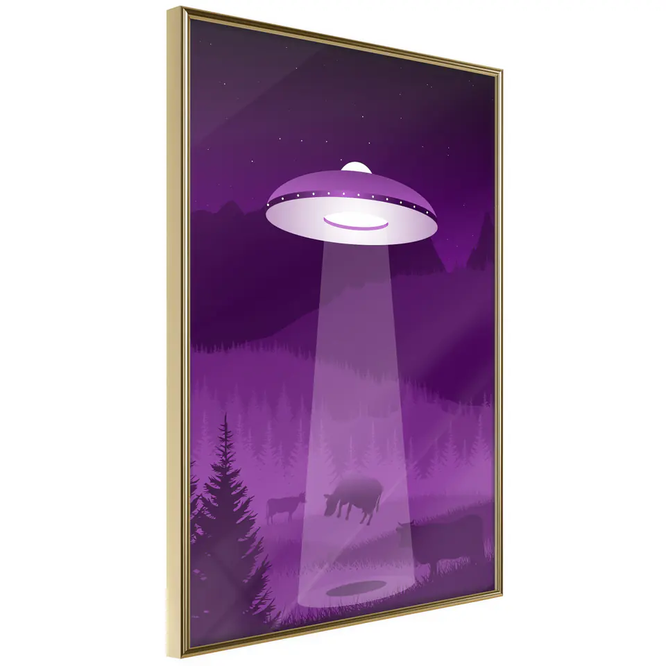 ⁨Plakat - Ufo [Poster] (rozmiar 20x30, wykończenie Rama złota)⁩ w sklepie Wasserman.eu