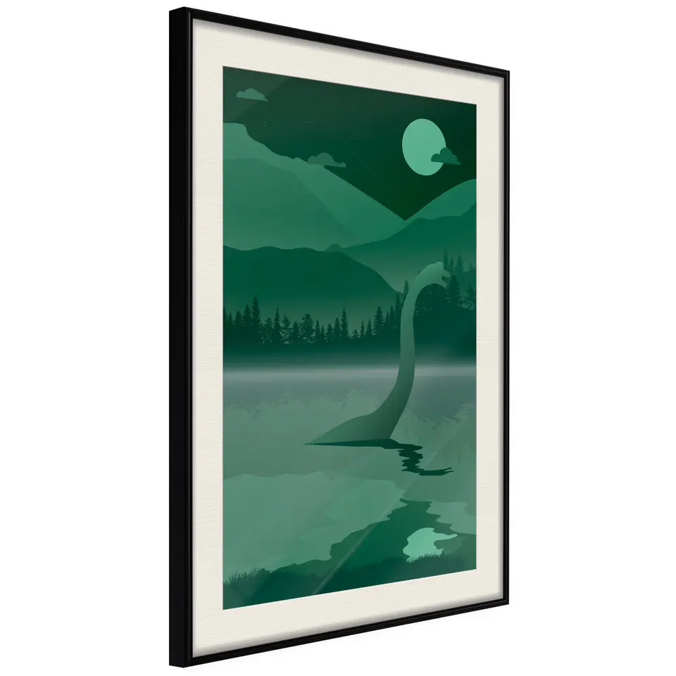 ⁨Poster - Nessie (size 40x60, finish Black frame with passe-partout)⁩ at Wasserman.eu