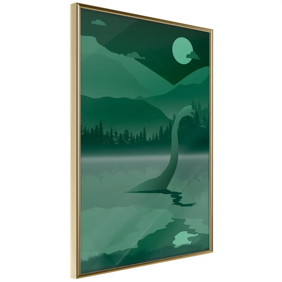 ⁨Plakat - Loch Ness [Poster] (rozmiar 30x45, wykończenie Rama złota)⁩ w sklepie Wasserman.eu