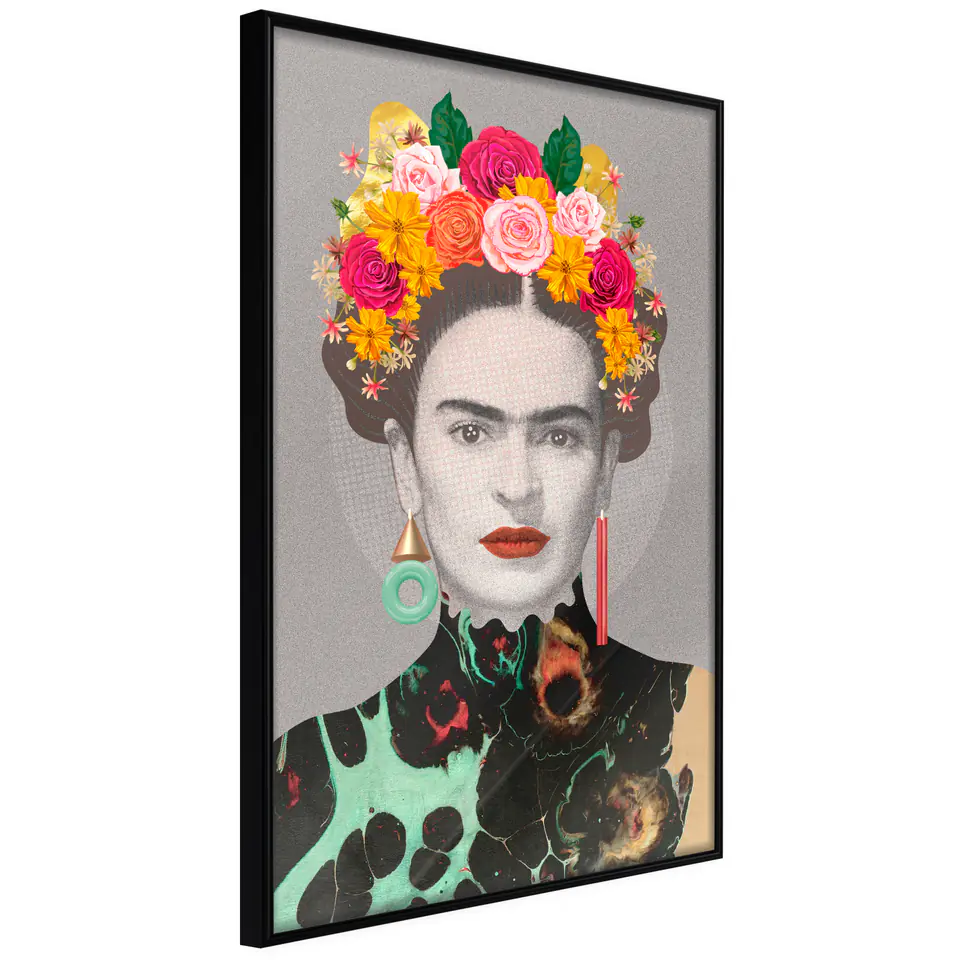 ⁨Poster - Charismatic Frida (size 20x30, finish Frame black)⁩ at Wasserman.eu