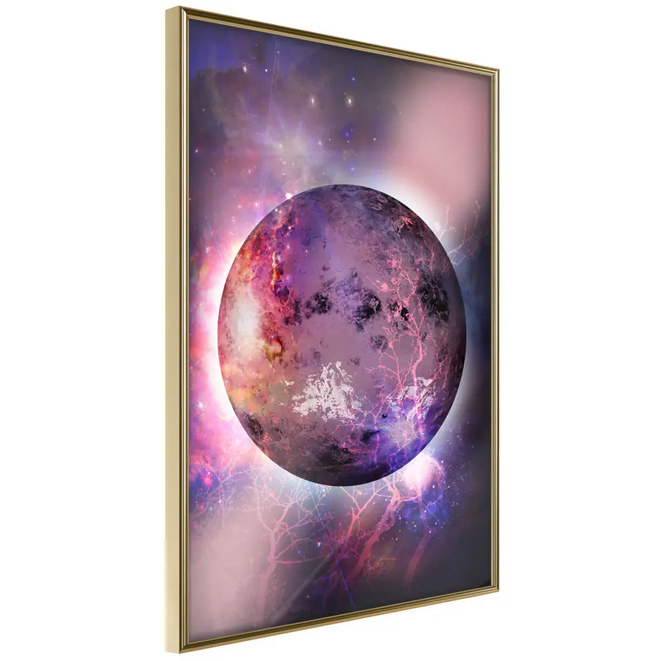 ⁨Poster - Mysterious celestial body (size 30x45, finish Gold frame)⁩ at Wasserman.eu