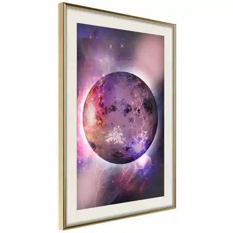 ⁨Plakat - Nieznana planeta [Poster] (rozmiar 40x60, wykończenie Rama złota z passe-partout)⁩ w sklepie Wasserman.eu