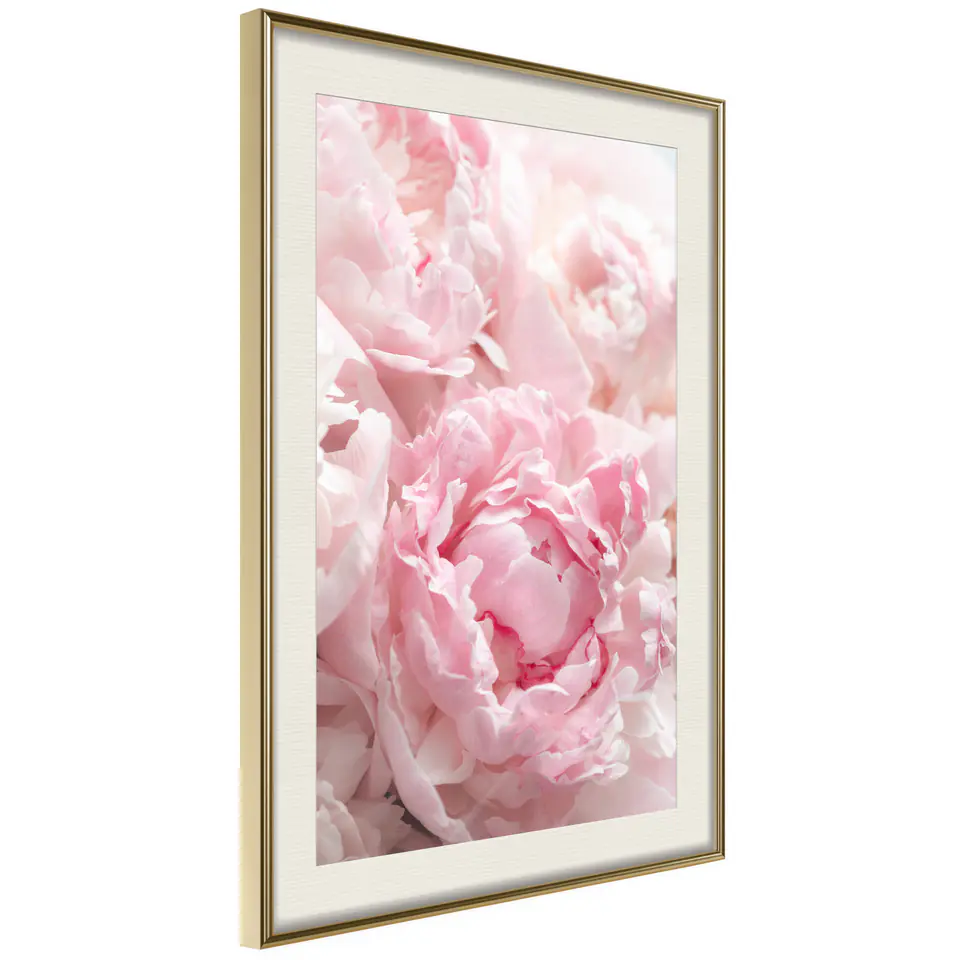 ⁨Poster - Abundance of flowers (size 20x30, finish Gold frame with passe-partout)⁩ at Wasserman.eu