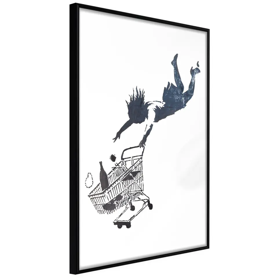⁨Poster - Banksy: Shop Until You Drop (size 20x30, finish Frame black)⁩ at Wasserman.eu