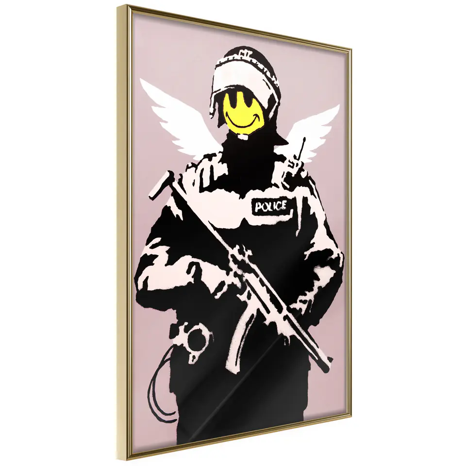 ⁨Plakat - Policjant [Poster] (rozmiar 20x30, wykończenie Rama złota)⁩ w sklepie Wasserman.eu