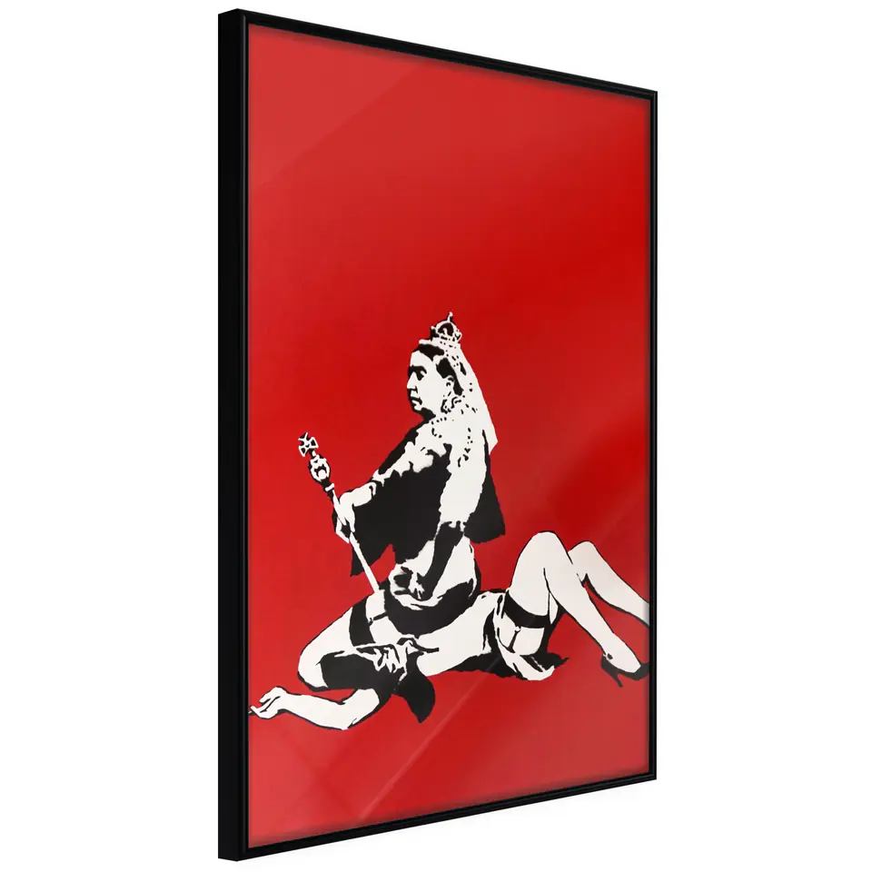 ⁨Poster - Banksy: Queen Victoria (size 20x30, finish Frame black)⁩ at Wasserman.eu