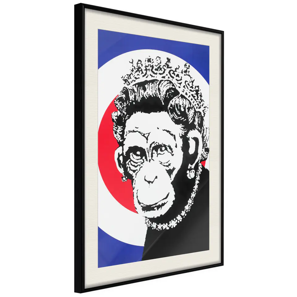⁨Plakat - Królowa małp [Poster] (rozmiar 40x60, wykończenie Rama czarna z passe-partout)⁩ w sklepie Wasserman.eu