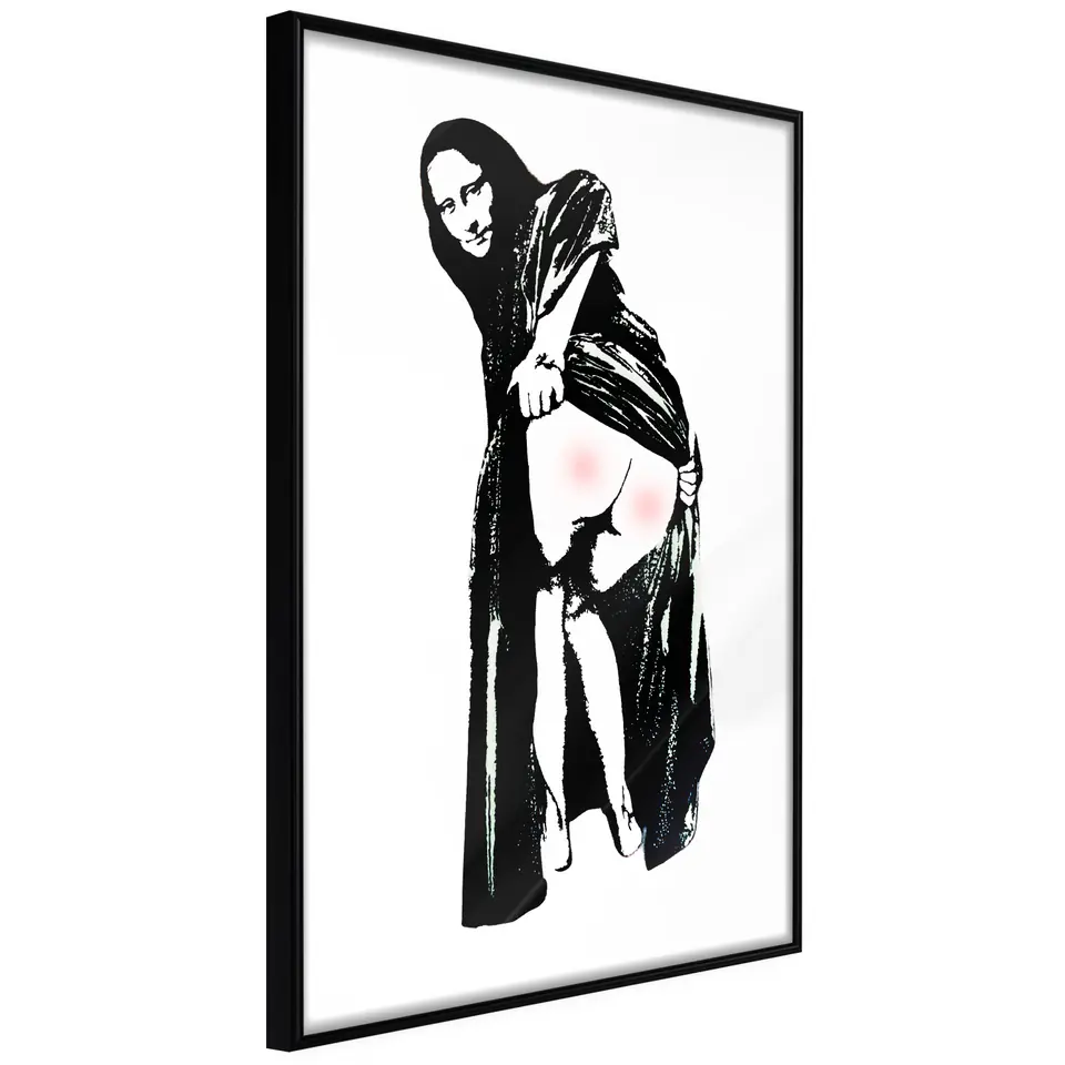 ⁨Poster - Moona Lisa (size 20x30, finish Frame black)⁩ at Wasserman.eu