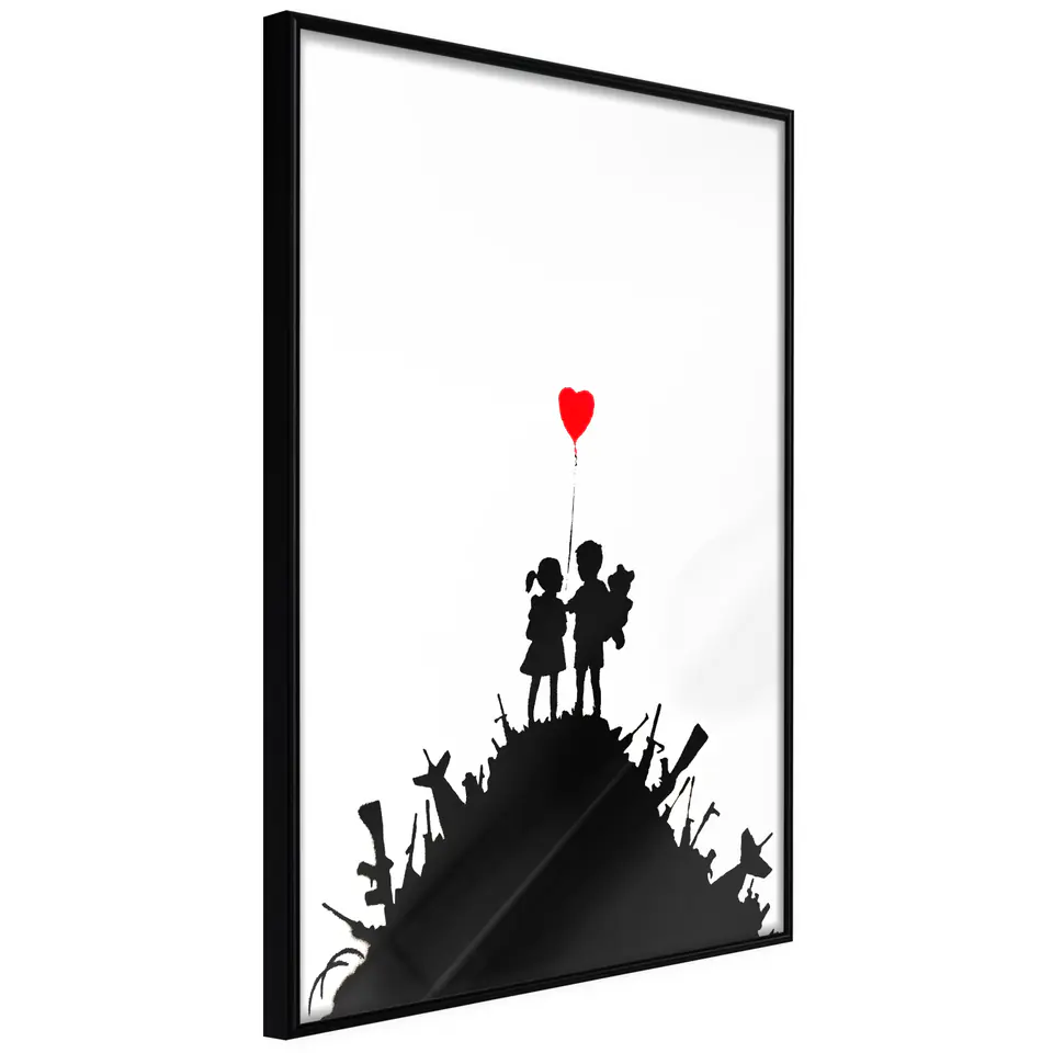 ⁨Poster - Banksy: Kids on Guns (size 40x60, finish Frame black)⁩ at Wasserman.eu