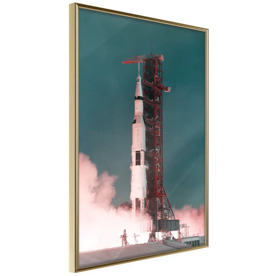 ⁨Poster - Start into the unknown (size 20x30, finish Gold frame)⁩ at Wasserman.eu