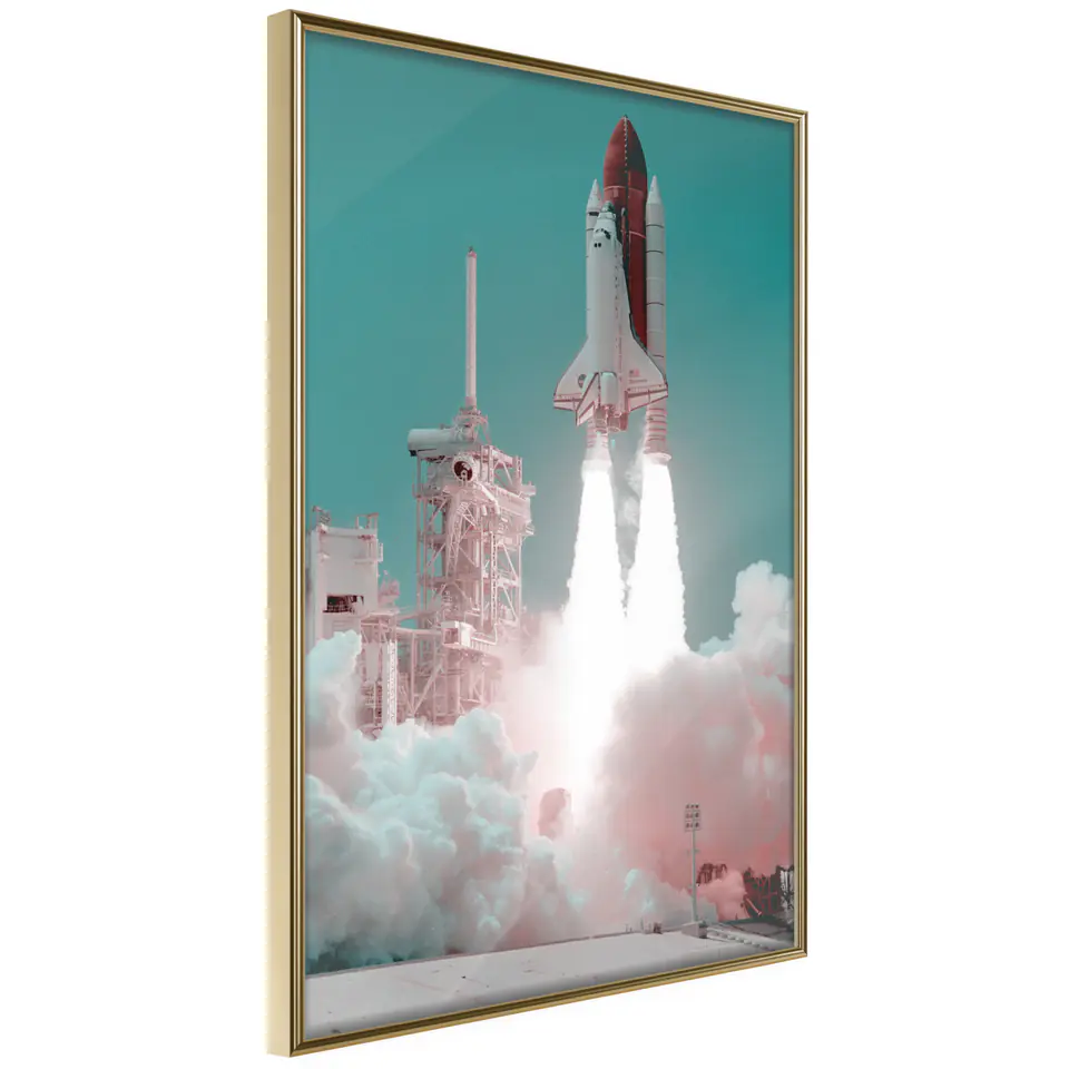 ⁨Plakat - Nowa era [Poster] (rozmiar 20x30, wykończenie Rama złota)⁩ w sklepie Wasserman.eu