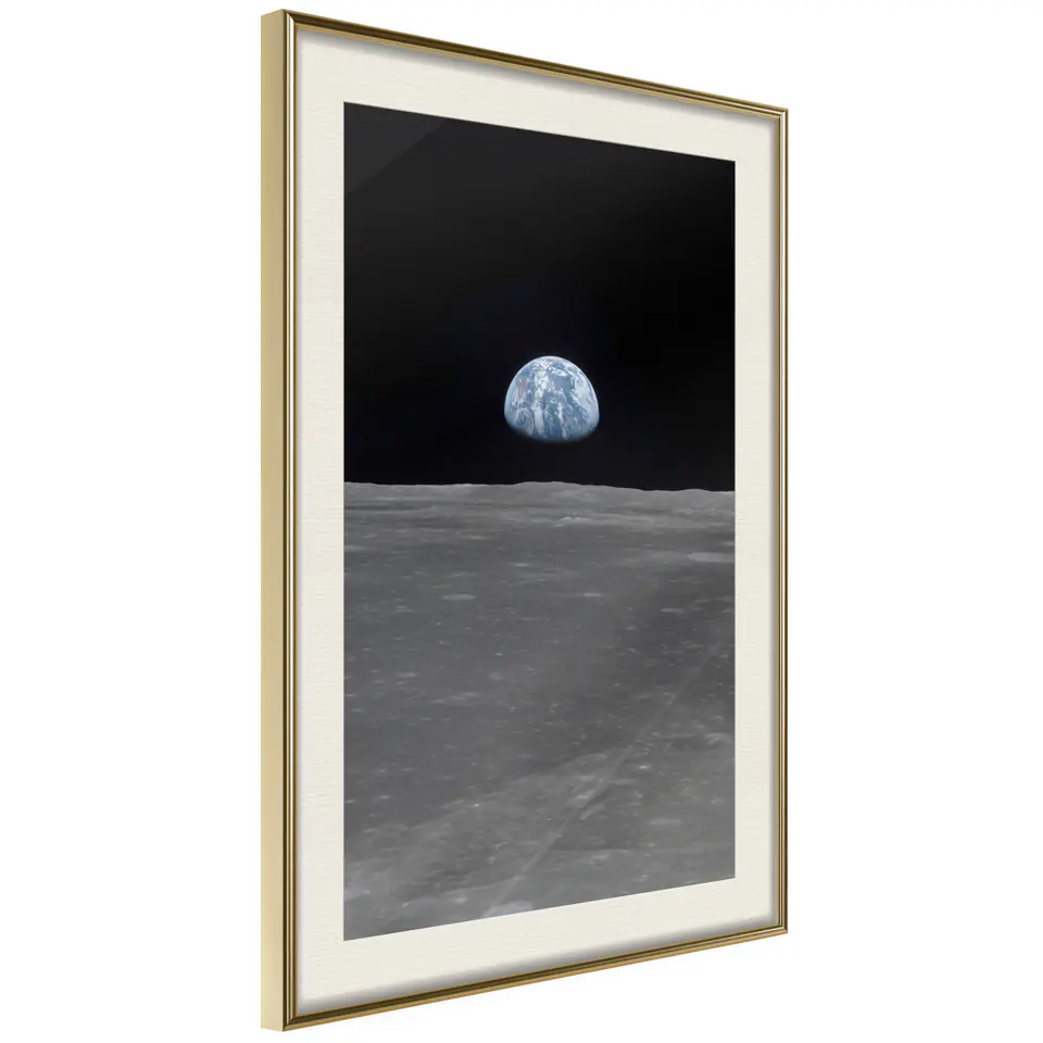 ⁨Poster - Longing (size 20x30, finish Gold frame with passe-partout)⁩ at Wasserman.eu