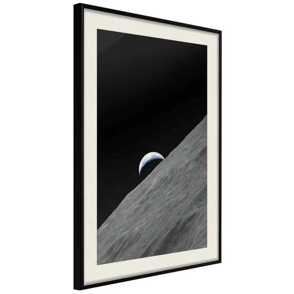 ⁨Poster - Planet in the shadow (size 20x30, finish Black frame with passe-partout)⁩ at Wasserman.eu