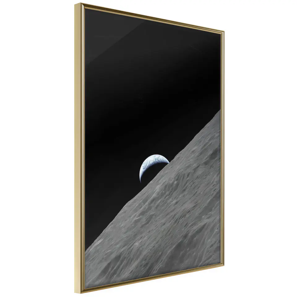 ⁨Poster - Planet in the Shadow (size 20x30, gold frame finish)⁩ at Wasserman.eu