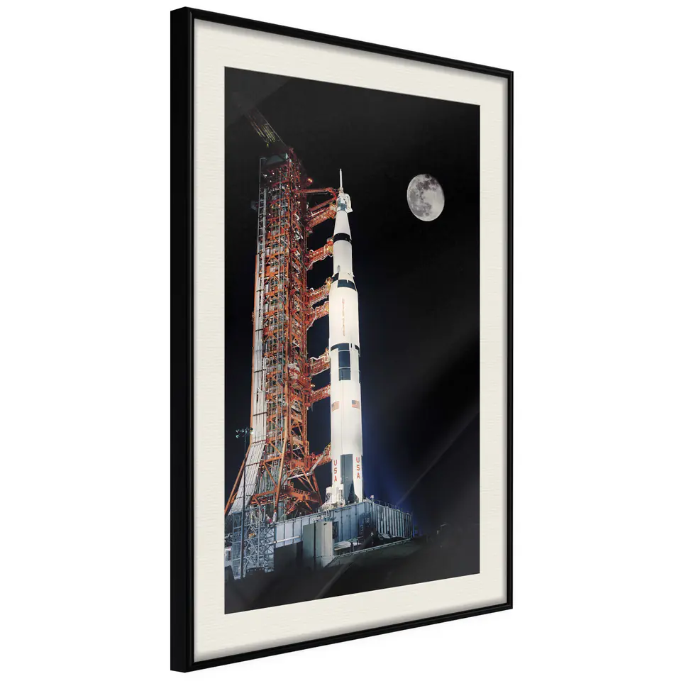 ⁨Poster - Cosmodrome (size 20x30, finish Black frame with passe-partout)⁩ at Wasserman.eu