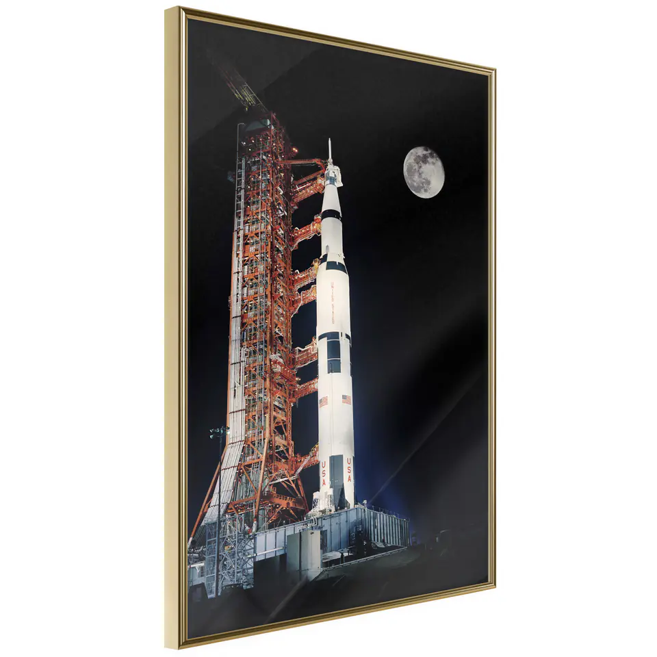 ⁨Plakat - Cel podróży [Poster] (rozmiar 20x30, wykończenie Rama złota)⁩ w sklepie Wasserman.eu