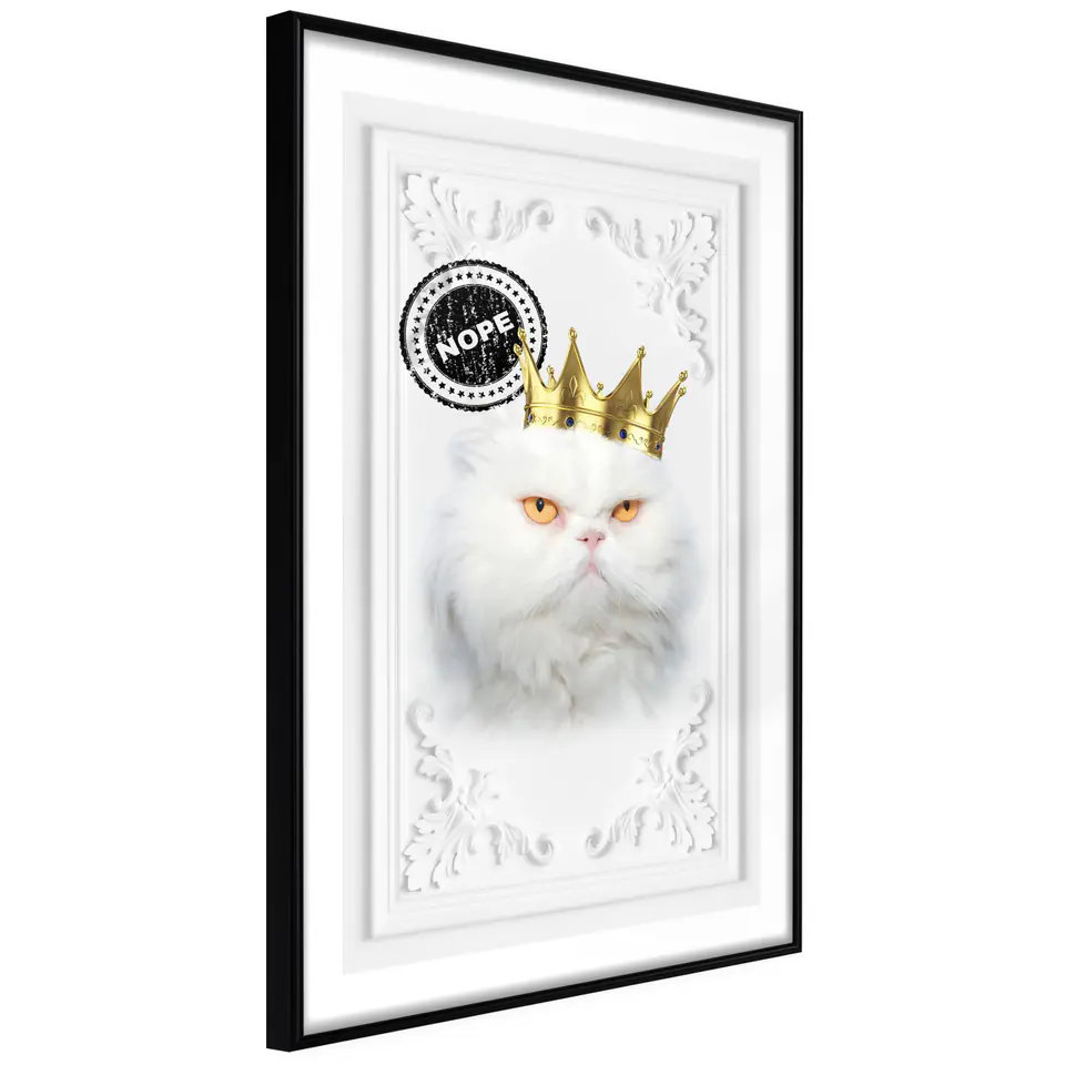 ⁨Poster - Cat rules II (size 20x30, finish Frame black)⁩ at Wasserman.eu