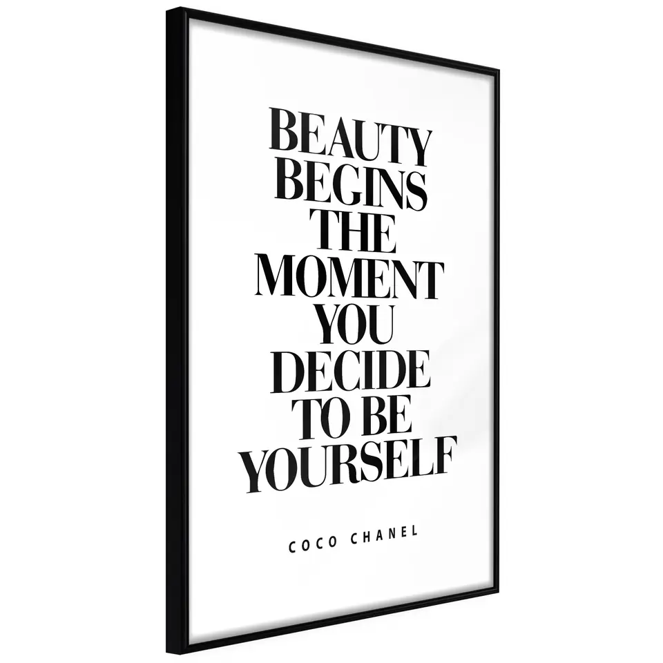 ⁨Poster - The beginning of beauty (size 20x30, finish Frame black)⁩ at Wasserman.eu