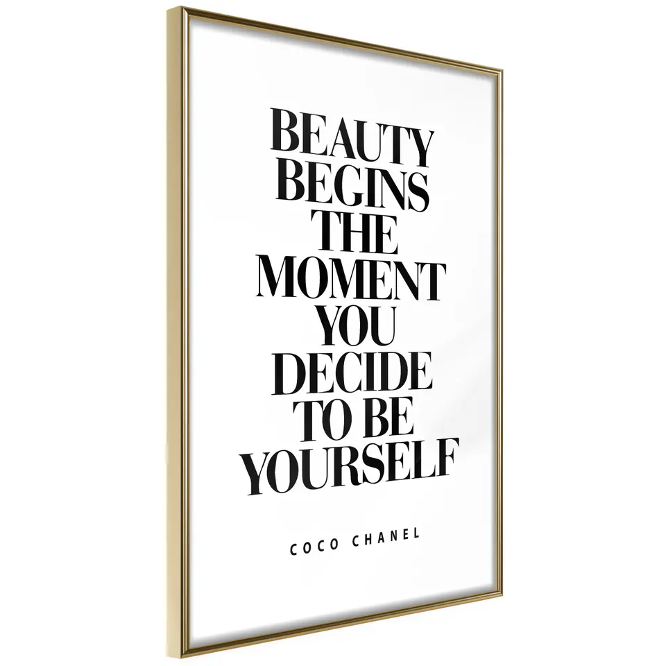 ⁨Poster - The beginning of beauty (size 20x30, finish Gold frame)⁩ at Wasserman.eu