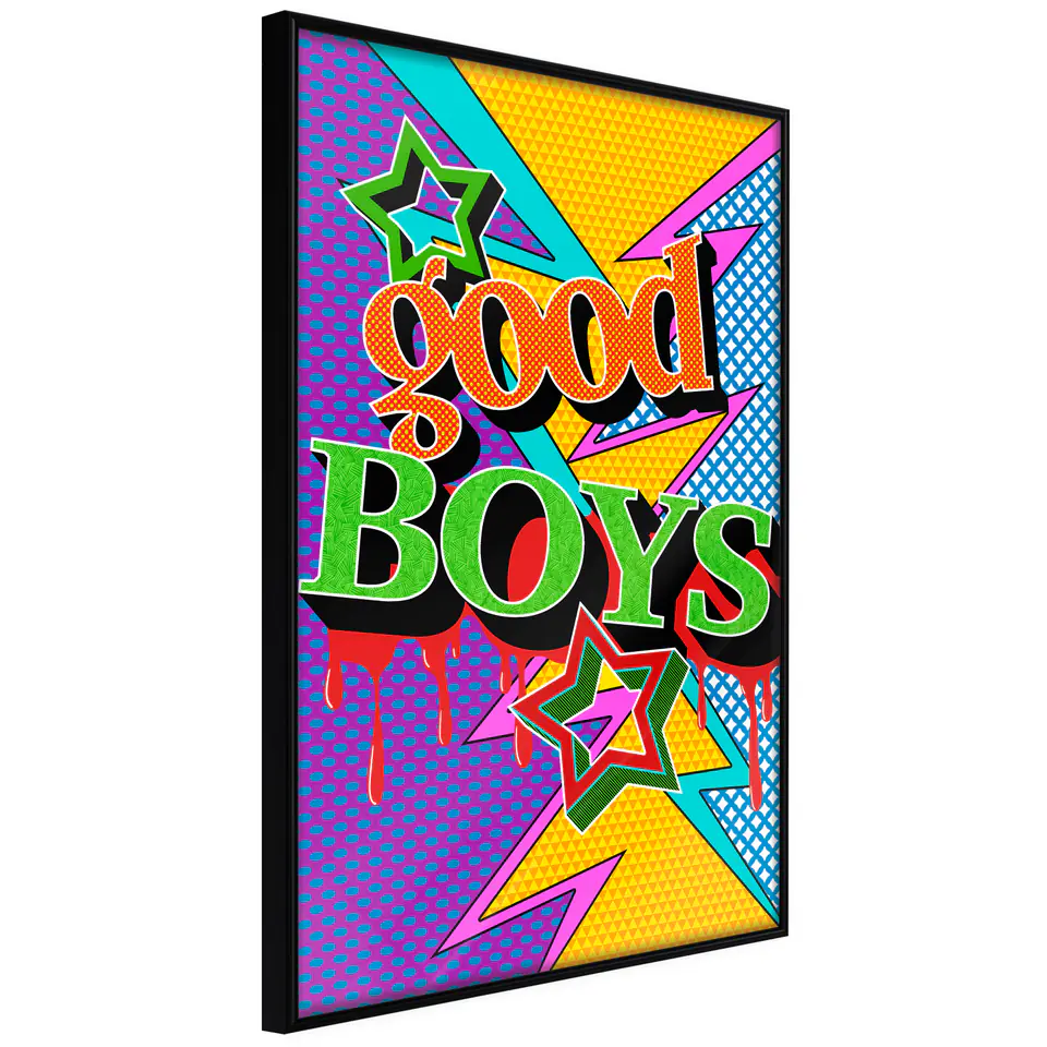 ⁨Poster - Good boys (size 40x60, finish Frame black)⁩ at Wasserman.eu