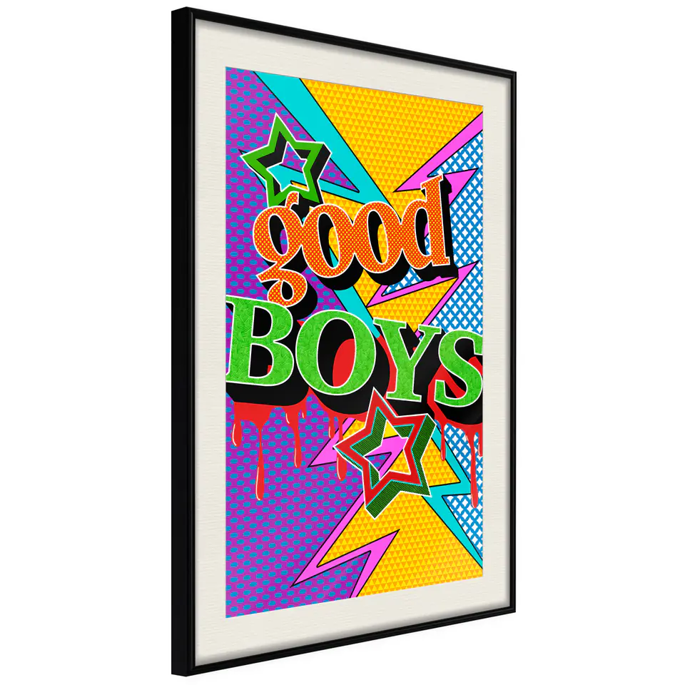 ⁨Plakat - Good Boys [Poster] (rozmiar 30x45, wykończenie Rama czarna z passe-partout)⁩ w sklepie Wasserman.eu