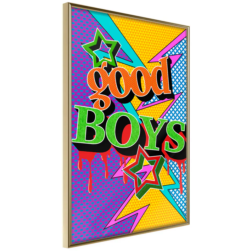 ⁨Plakat - Good Boys [Poster] (rozmiar 40x60, wykończenie Rama złota)⁩ w sklepie Wasserman.eu
