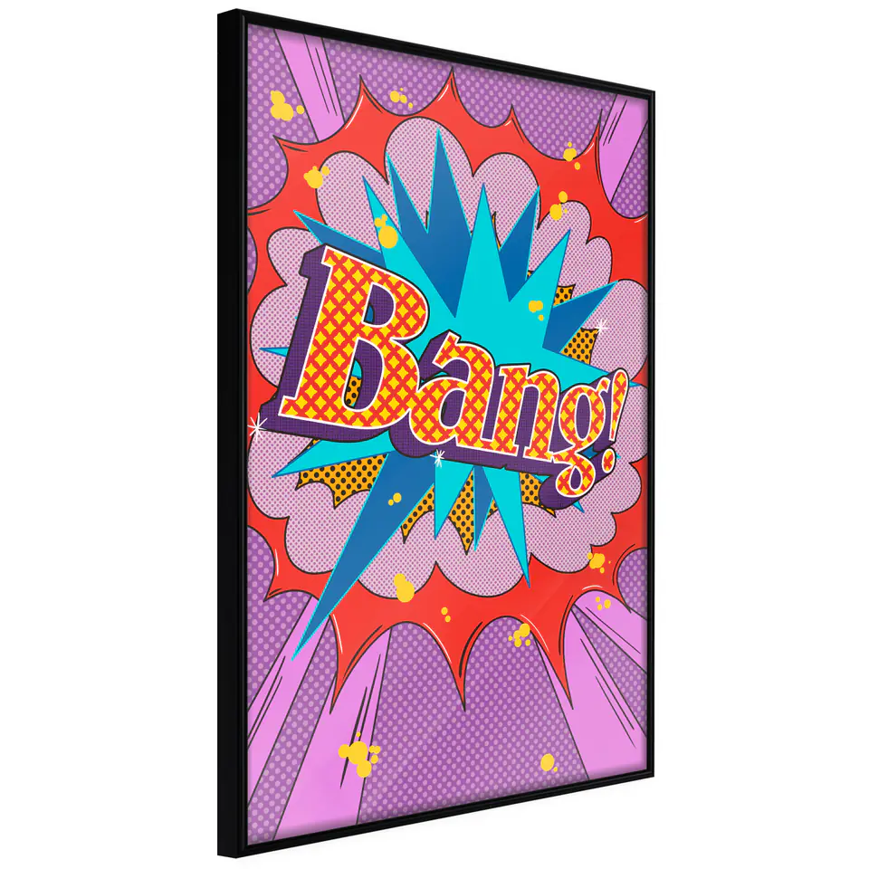 ⁨Poster - Bang! (size 20x30, finish Frame black)⁩ at Wasserman.eu