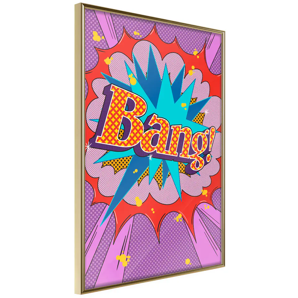 ⁨Plakat - Bang! [Poster] (rozmiar 30x45, wykończenie Rama złota)⁩ w sklepie Wasserman.eu