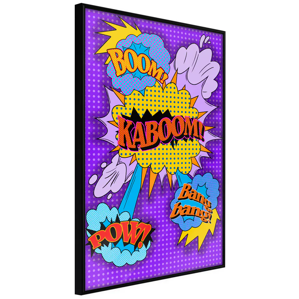⁨Poster - Kaboom! Boom! Pow! (size 20x30, finish Frame black)⁩ at Wasserman.eu
