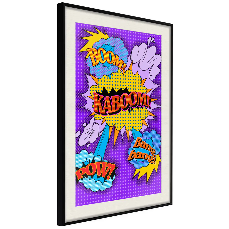 ⁨Plakat - Kaboom! [Poster] (rozmiar 20x30, wykończenie Rama czarna z passe-partout)⁩ w sklepie Wasserman.eu