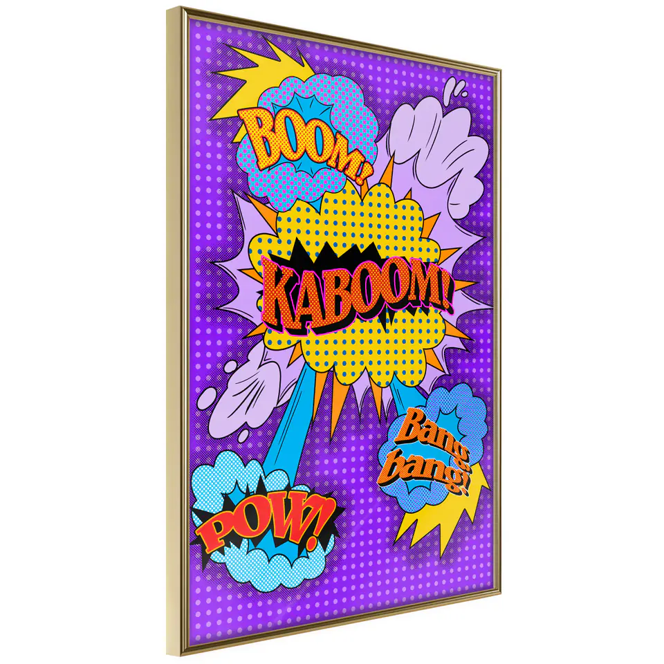 ⁨Plakat - Kaboom! [Poster] (rozmiar 30x45, wykończenie Rama złota)⁩ w sklepie Wasserman.eu