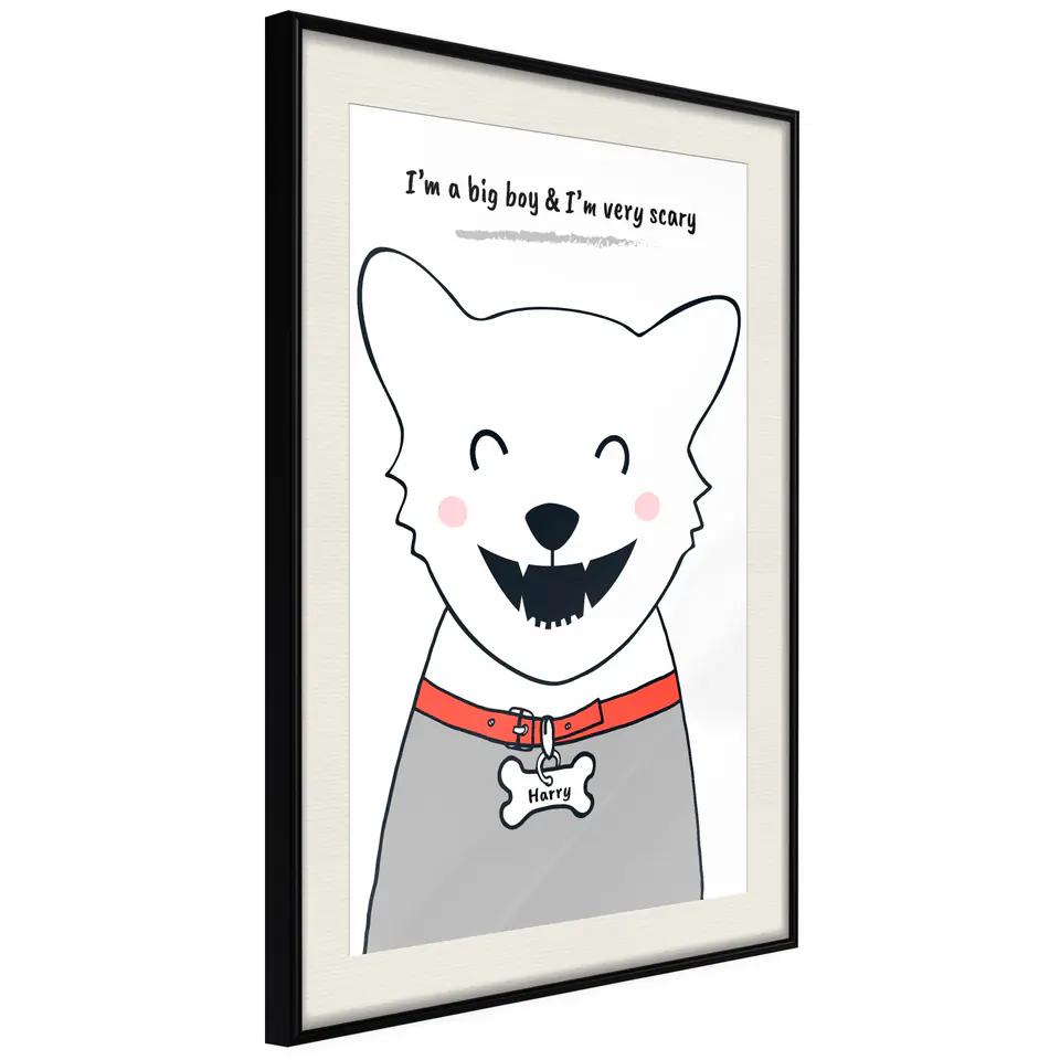 ⁨Poster - Pure happiness (size 20x30, finish Black frame with passe-partout)⁩ at Wasserman.eu