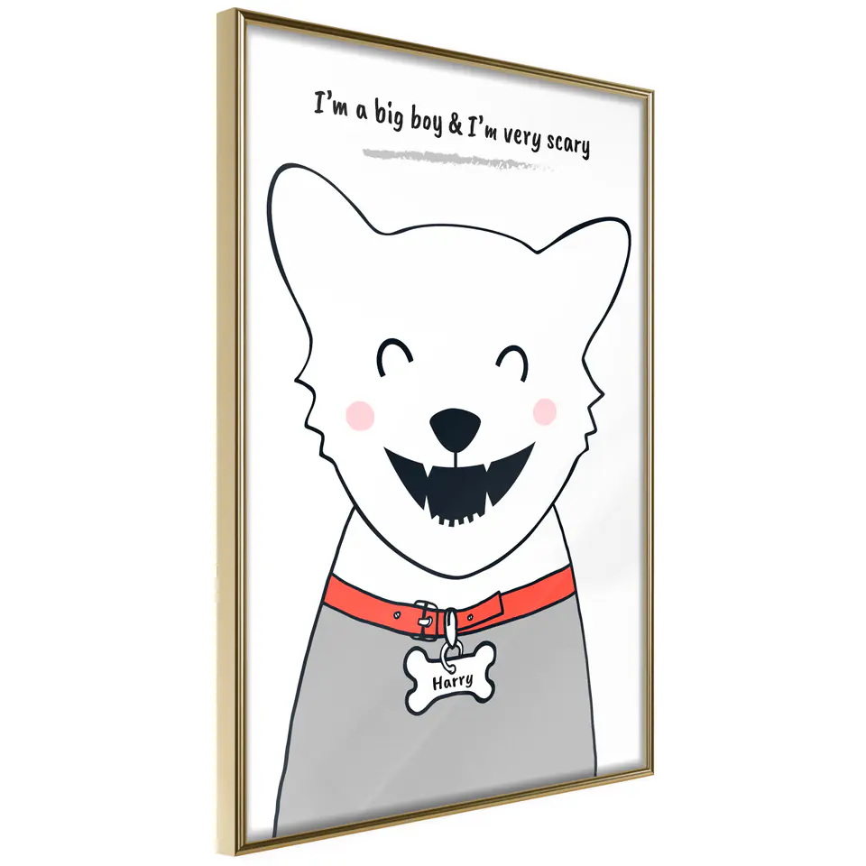 ⁨Poster - Pure Happiness (size 20x30, finish Gold frame)⁩ at Wasserman.eu