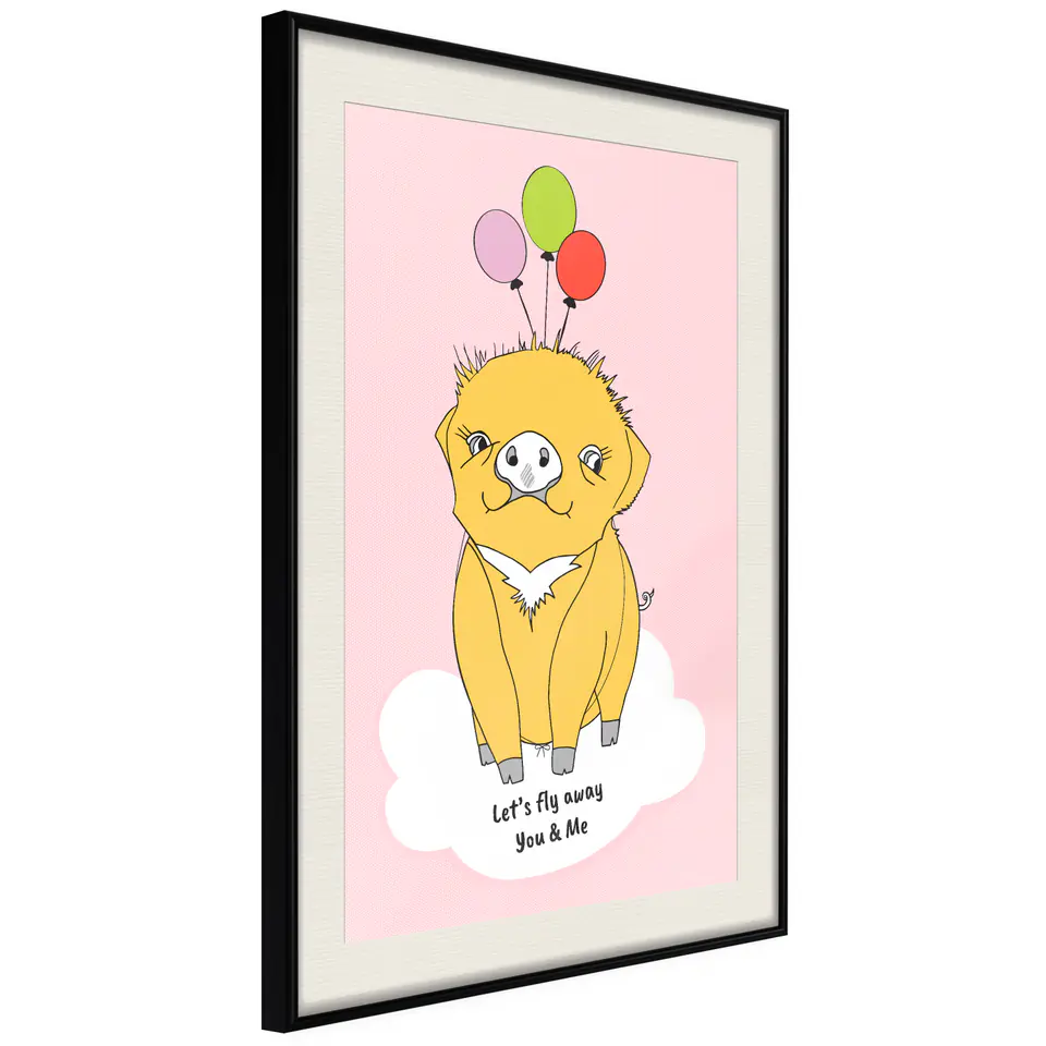 ⁨Poster - Birthday wish (size 20x30, finish Black frame with passe-partout)⁩ at Wasserman.eu